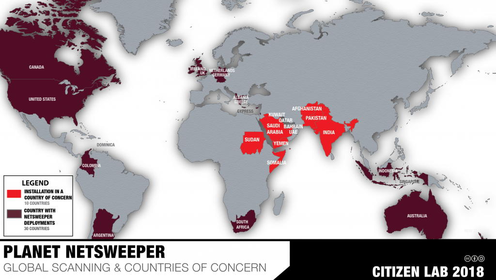 О том как канадская компания Netsweeper помогает цензуре